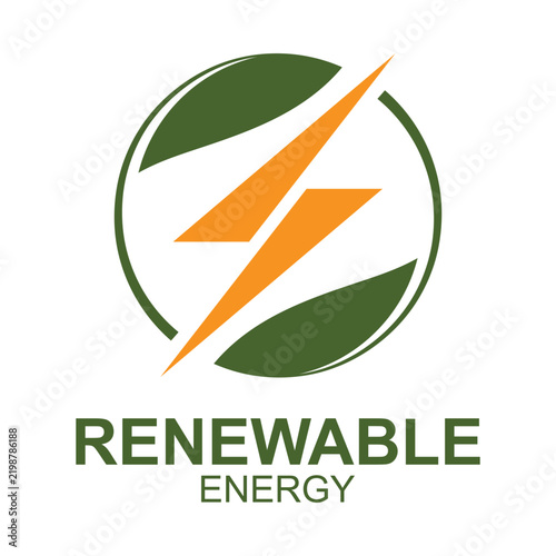 renewable energy logo vector icon.