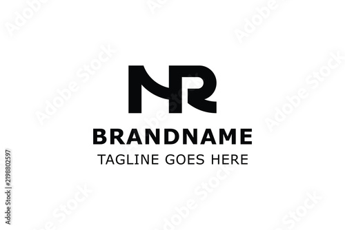 Letters NR or RN Monogram Simple Logo, suitable for any business with NR or RN Initials
