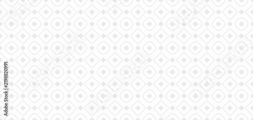 Gray medical cross seamless vector pattern for healthcare, pharmacy, hospital and medical packaging