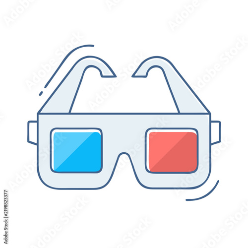 3D Glasses with Red and Cyan Lenses 