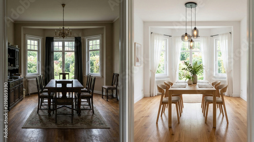 Modern Dining Room Makeover vs Traditional Dining Room