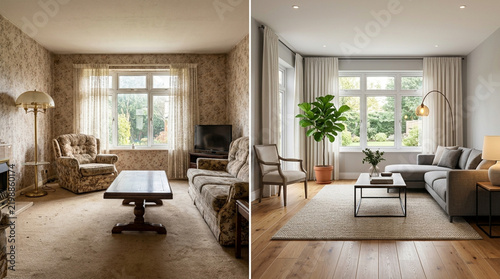 Old Living Room Renovation Before and After | Home Improvement Transformation