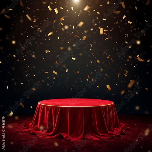 christmas lights on a red background
