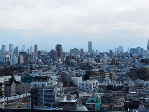 東京のビル群を望む静かな都市の表情