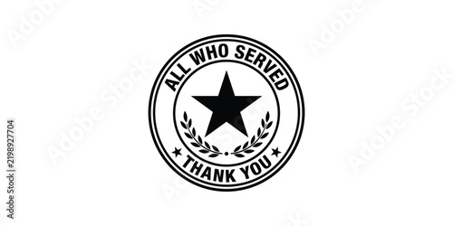 All who served thank you military emblem