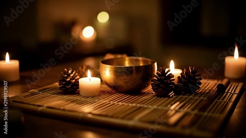 Zen Candle Spa Still Life Bowl.