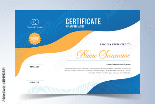Corporate Appreciation Certificate Template Vector