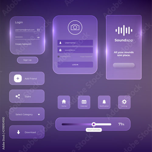 Modern UI inerface design vector