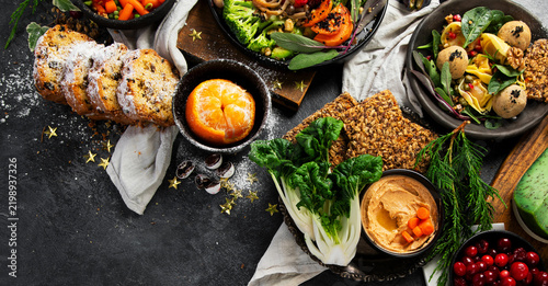 Vegetarian and vegan healty food concept.