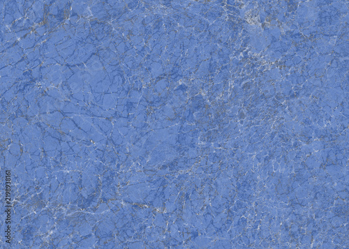 Cracked blue marble texture background, with white and, grey veins, natural, stone surface pattern