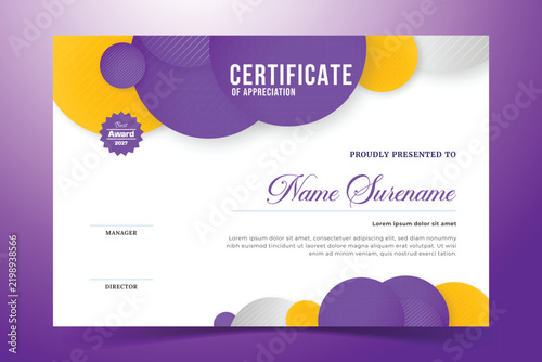 Corporate Appreciation Certificate Template Vector