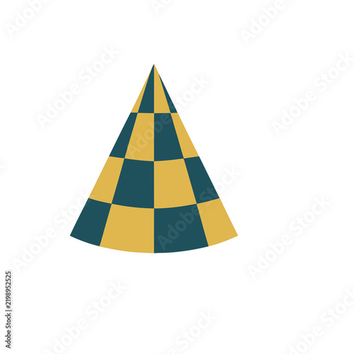 Canvastavla Checkerboard cone