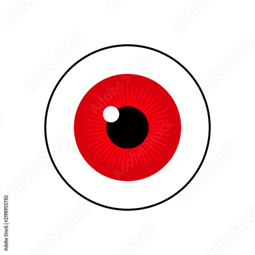 Simple icon featuring red eyes—themes include eyes, Halloween, grotesque, scary, ghosts, and the eerie