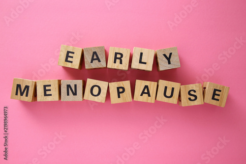 Early menopause concept displaying health aging and feminine issues