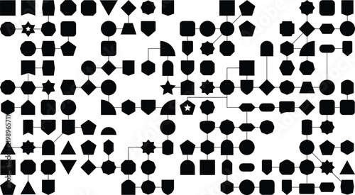 flowchart diagram vector illustration connection graph data structure map