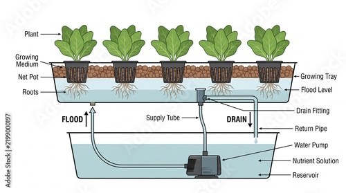 Hydroponic System Diagram Understanding Nutrient Film Technique for Plant Cultivation