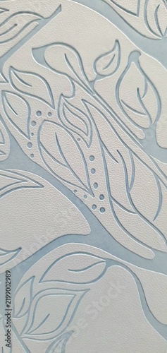 Leaf pattern wallpaper. Leaf texture wallpaper. Leaf pattern fabric. Leaf background, interior design.