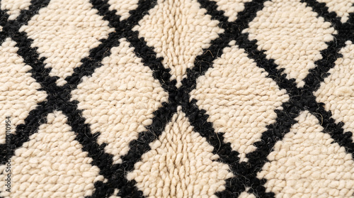 berber geometric pattern woven wool rug texture background