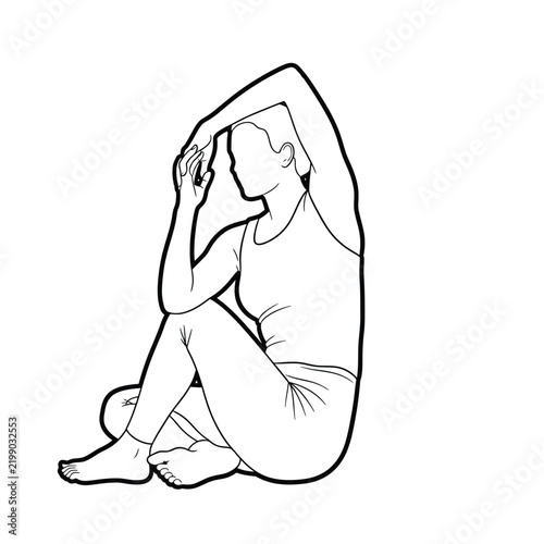 Person doing yoga meditation pose kneeling