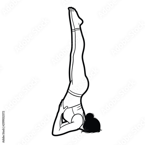 Person doing headstand yoga pose