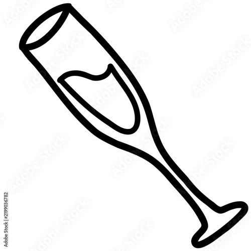 Two wine glasses clinking together for a festive New Year celebration