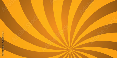 abstract orange and brown retro with sunburst pattern orange and brown design. Vintage sunrays illustration swirl line. sun beam vector banner design and comic burst gradient concept pa