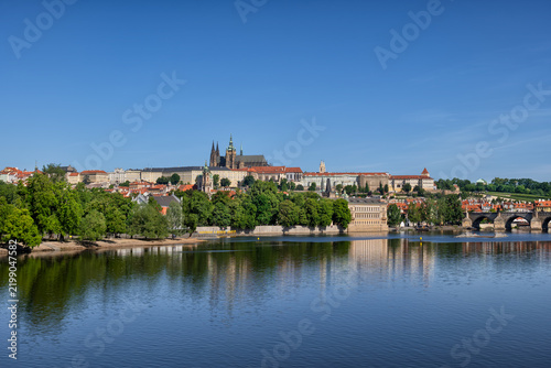 Prague Castle River View In Czech Republic