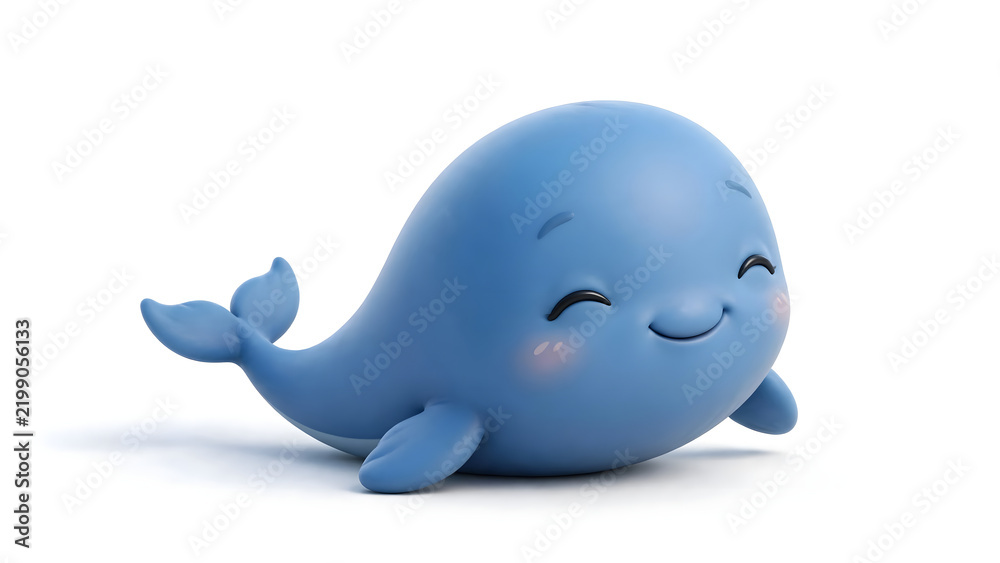 Fototapeta premium 3D Blue Man and White People Character Figurines Isolated on White Background for Cute Cartoon Illustration, Toy Design, Creative Icon and Playful Concept