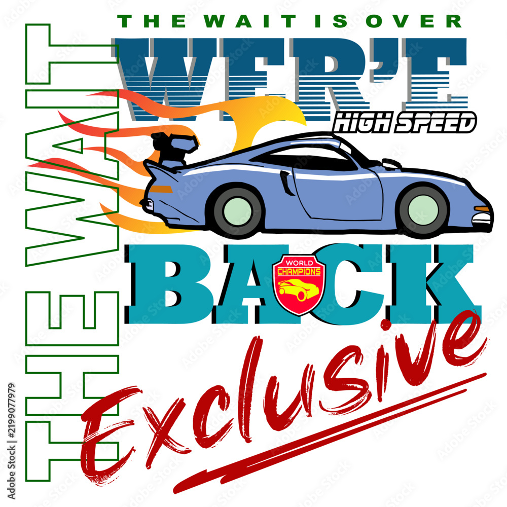 Obraz premium Speed Games Image vector illustration for your T shirt and your Design 