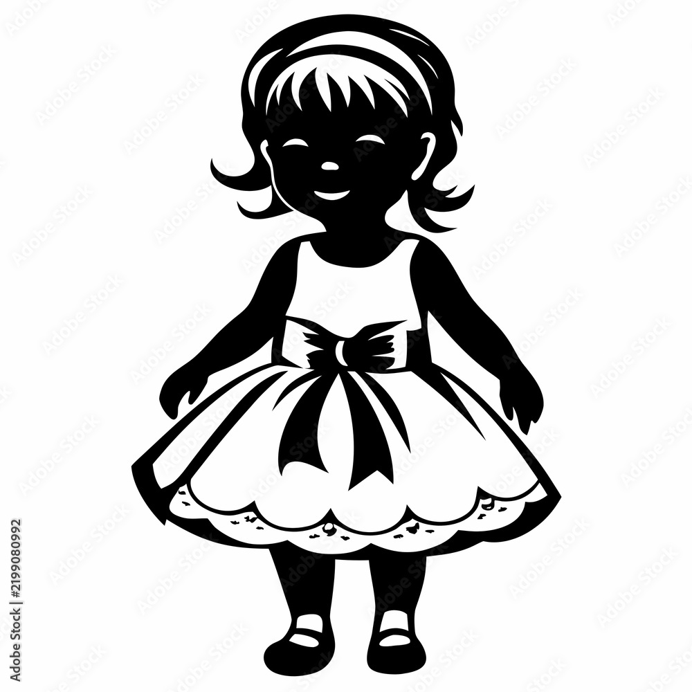 Fototapeta premium sleeveless party frock with ribbon belt