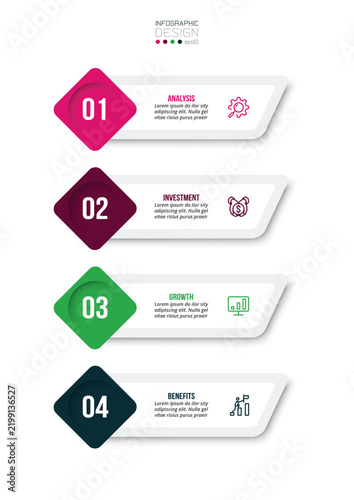 Infographic template for show business and marketing presentation
