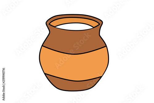 Traditional Indian Clay Pot Illustration