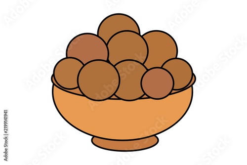 Indian Sweet Dish Illustration in Bowl