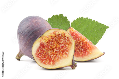 Fresh figs isolated on white