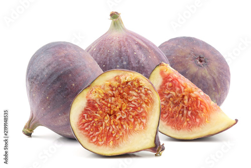 Fresh figs isolated on white