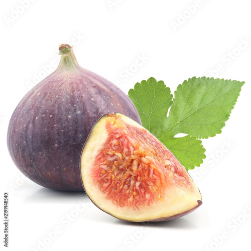 Fresh figs isolated on white