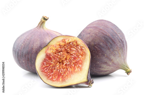 Fresh figs isolated on white