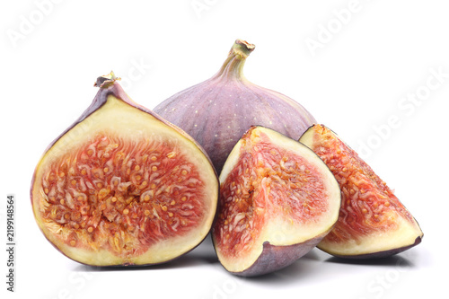 Fresh figs isolated on white