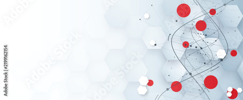 Abstract dna design, neural pathways, science molecular strands