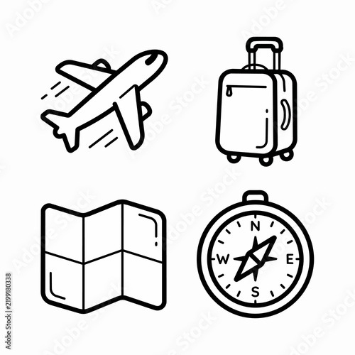 Travel and Navigation Icons Set
