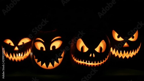 scary pumpkins, AI generated video