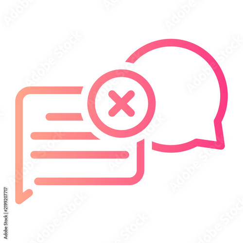 no chat gradient icon