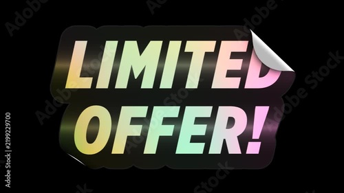 Limited Offer - Holographic Sale Sticker Loop On Alpha Background