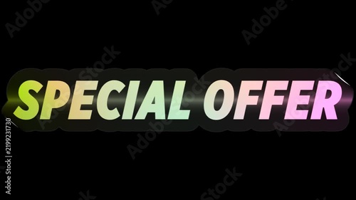 Special Offer - Holographic Sale Sticker Loop On Alpha Background
