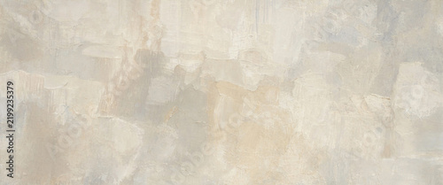 Abstract Textured Background With Neutral Brush Strokes And Subtle Cream And Gray Paint Variations. Abstract Oil Painting Background Featuring Soft Beige And Light Grey Brush Strokes. Textured Surface