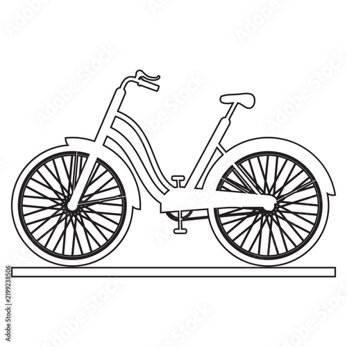 Bicycle line art vector icon
