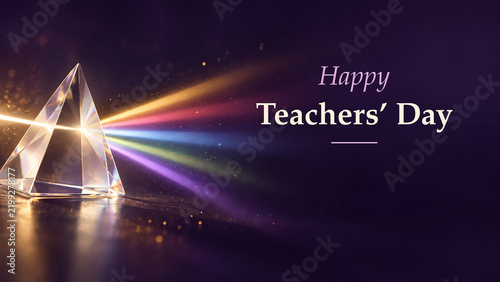 Happy Teachers Day Prism Casting a Rainbow of Inspiration