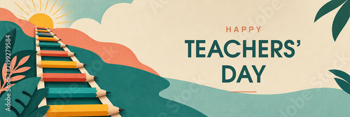 Happy Teachers Day Book Steps Toward a Bright Future