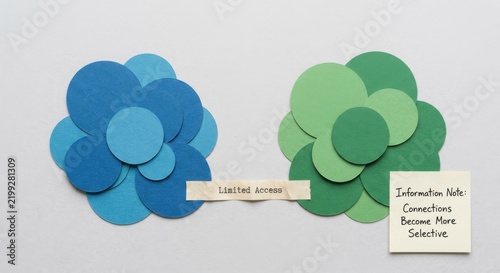 Two Groups of Paper Circles Divided by a 