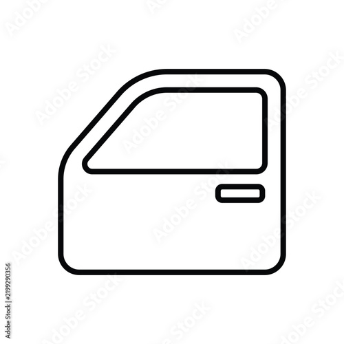 Car door icon, simple line style